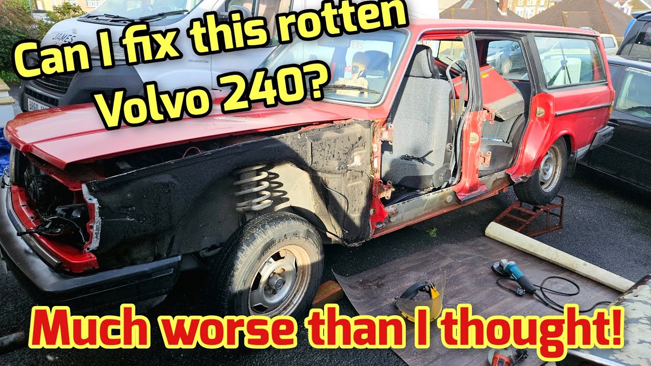 Rotten old Volvo - Can I get it back on the road? This Volvo 240 is rotten and in my way!