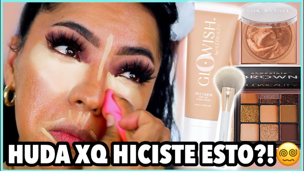 PROBANDO MAQUILLAJE HUDABEAUTY GLOWISH SKIN TINT, BROWN OBSESSIONS🤡 NO PUEDE SER ♥BeautybyNena