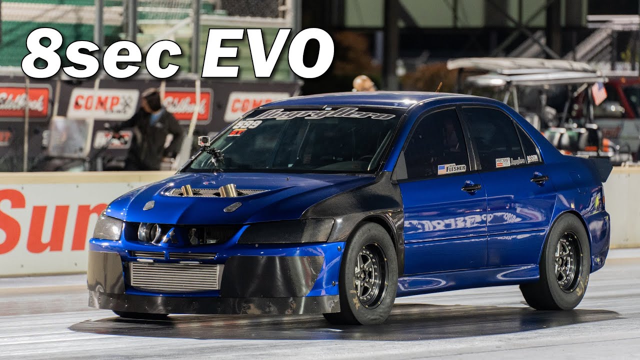 1200hp EVO going 8s! Angry EVO by Boostin Performance at The EVO Shootout