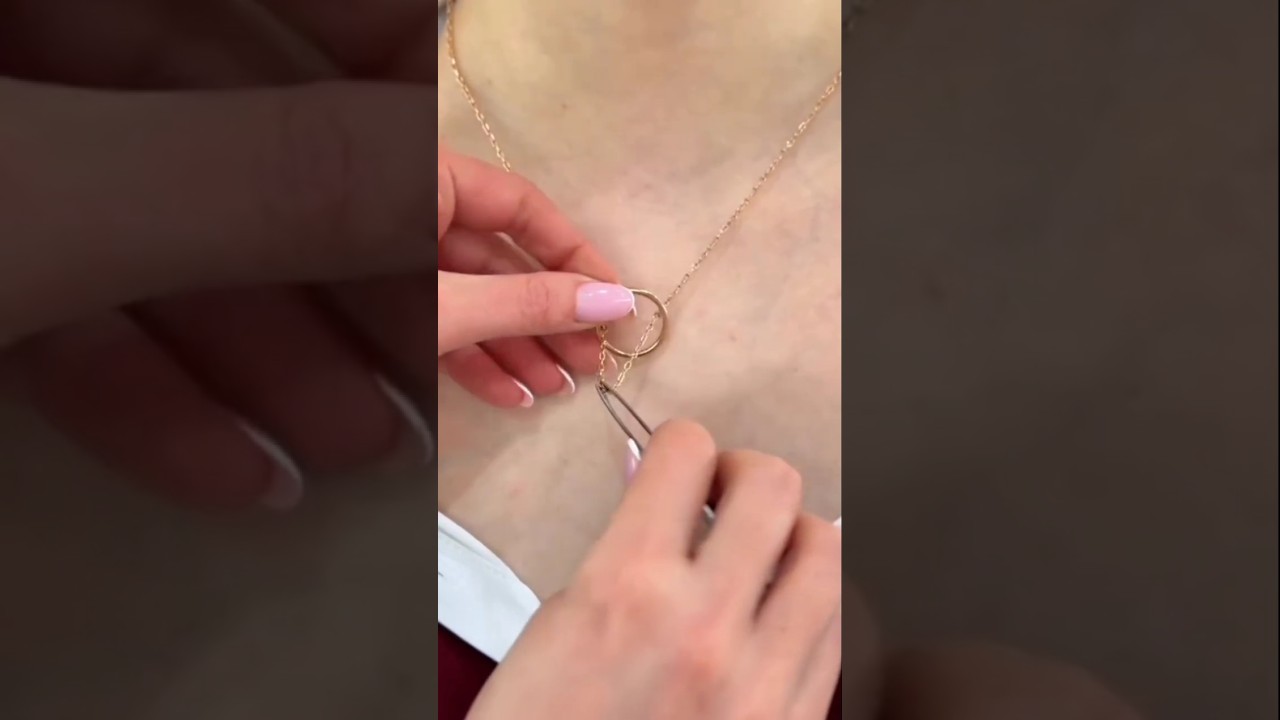 Gold ring into Naclace ✨Smart Jewellery Transformation  #gold #hack #jewellery #shorts #tiktok