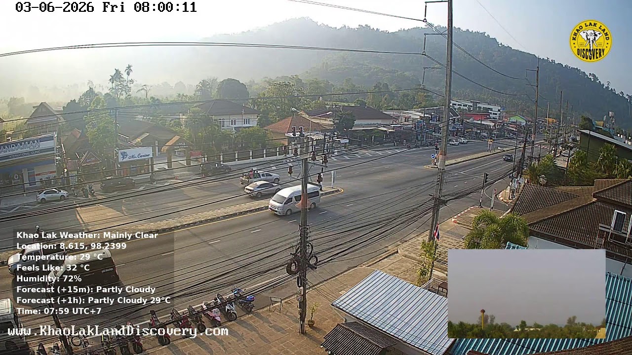 🔴 Khao Lak Webcam - Phang Nga, Thailand 🇹🇭 06-Mar-2026 05:05