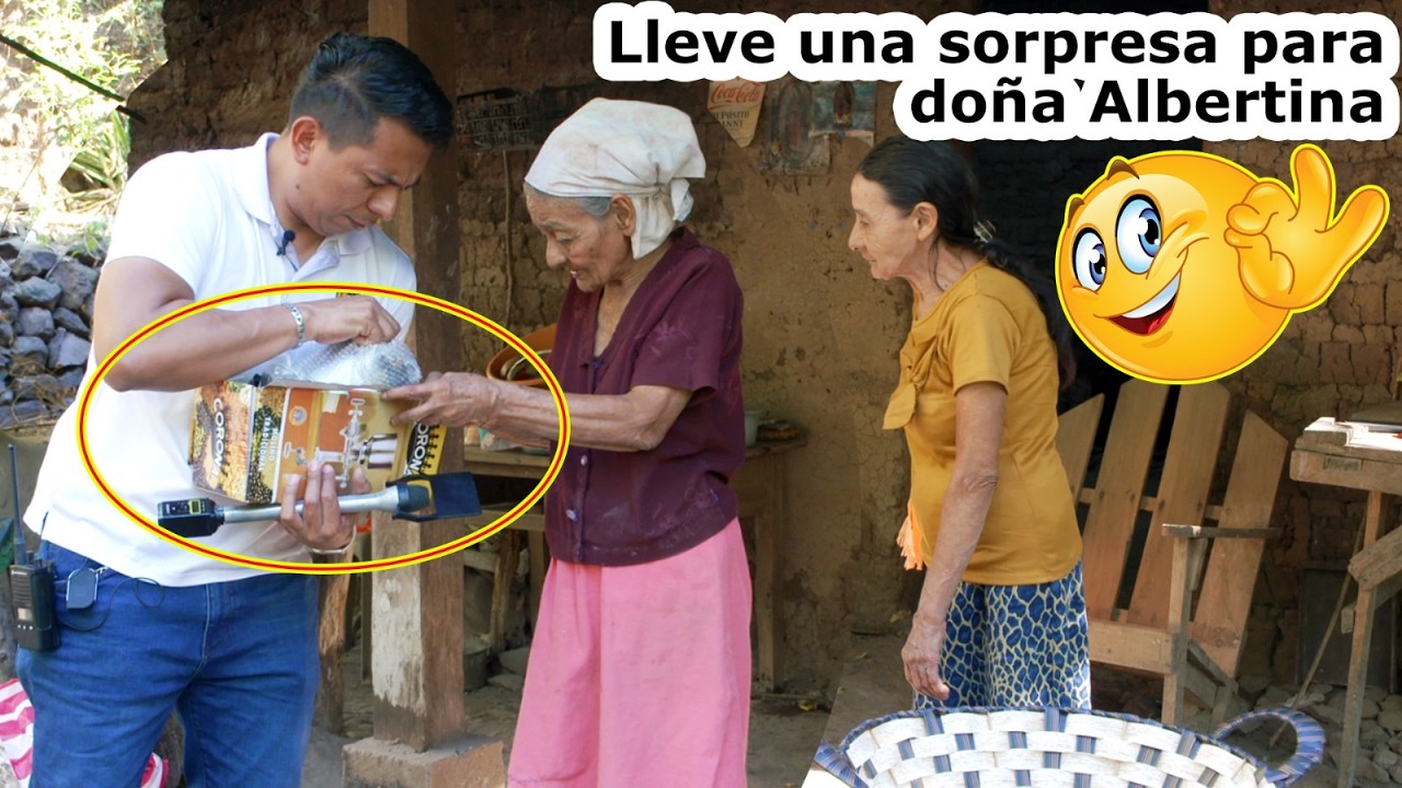 Vean que feliz doña Albertina con esta sorpresa que le lleve, hoy si quede bien con mi amiga - Edici