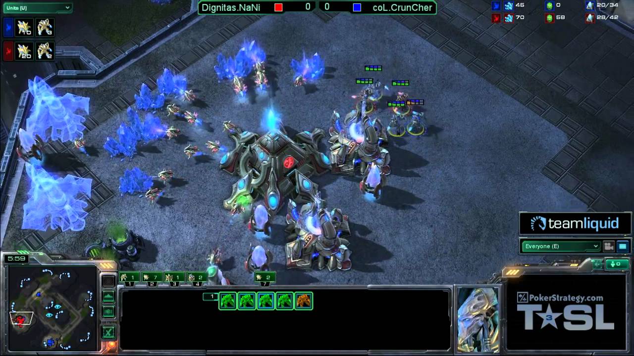 Game 1 - Dignitas.NaNi vs coL.CrunCher - TSL3 Ro8 Match 3