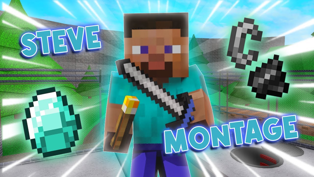 Playing MM2 as STEVE from MINECRAFT | Roblox Murder Mystery 2