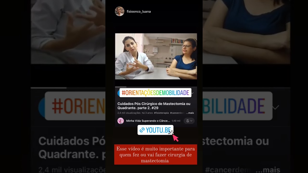 A fisioterapeuta Oncol&oacute;gica Luana explica muito sobre  import&acirc;ncia da fisioterapia p&oacute;s #mastectomia