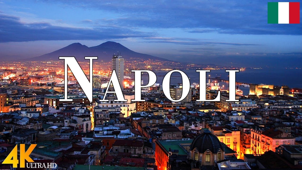 FLYING OVER NAPOLI (4K UHD) &bull; Amazing Aerial View, Scenic Relaxation Film with Calming Music - 4k