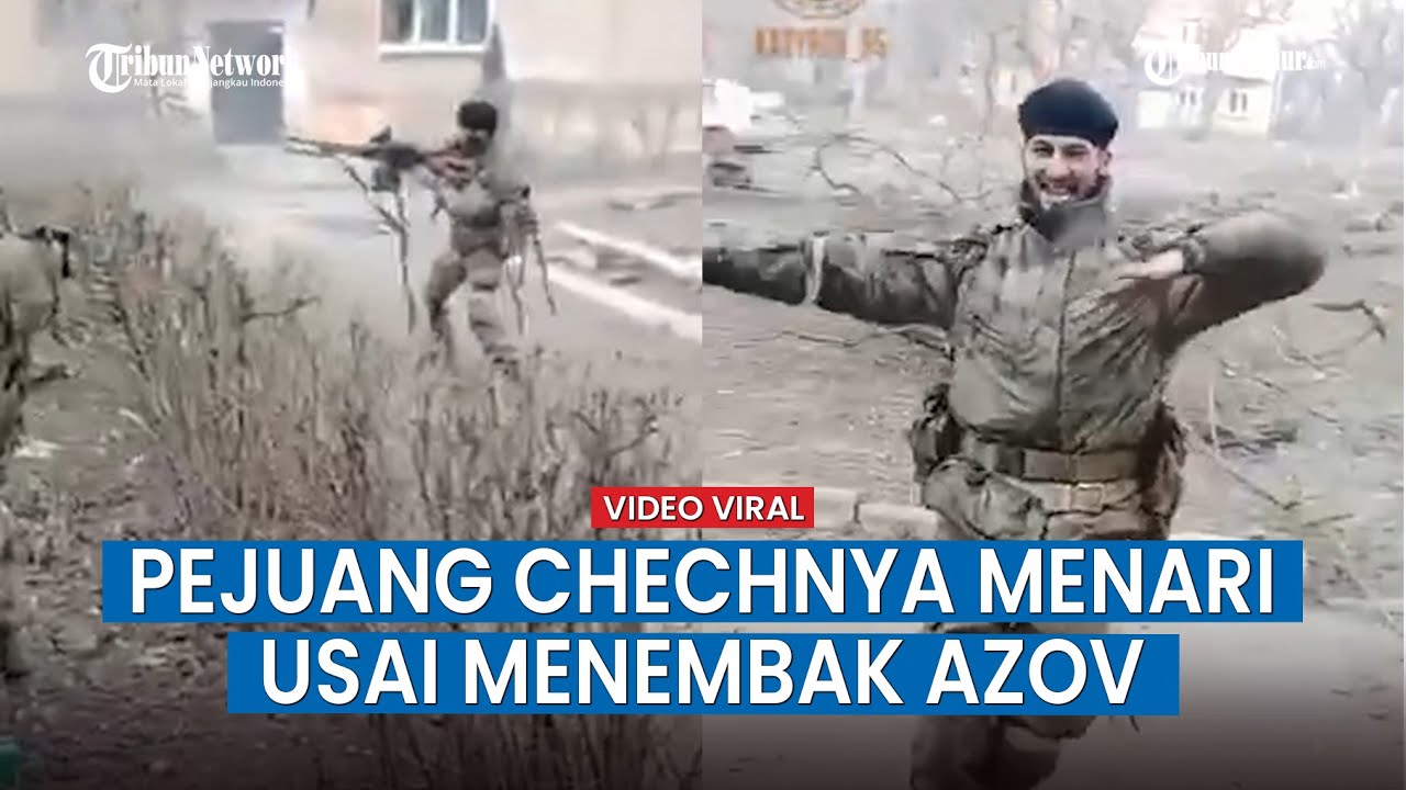 Usai Menembak dan Menyerang Ukraina, Tentara Chechnya Langsung Menari