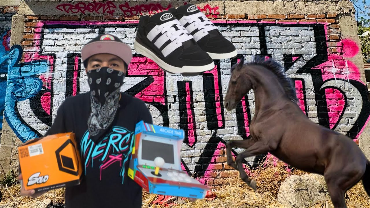 Hoy me lanse a la plaza y compré todo esto con  400 varos y pinte graffiti 