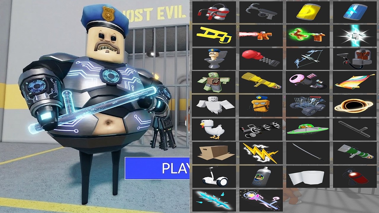 All Items Unlocked BARRY'S PRISON RUN OBBY HARD MODE - Roblox New Update All Morphs Full Gameplay