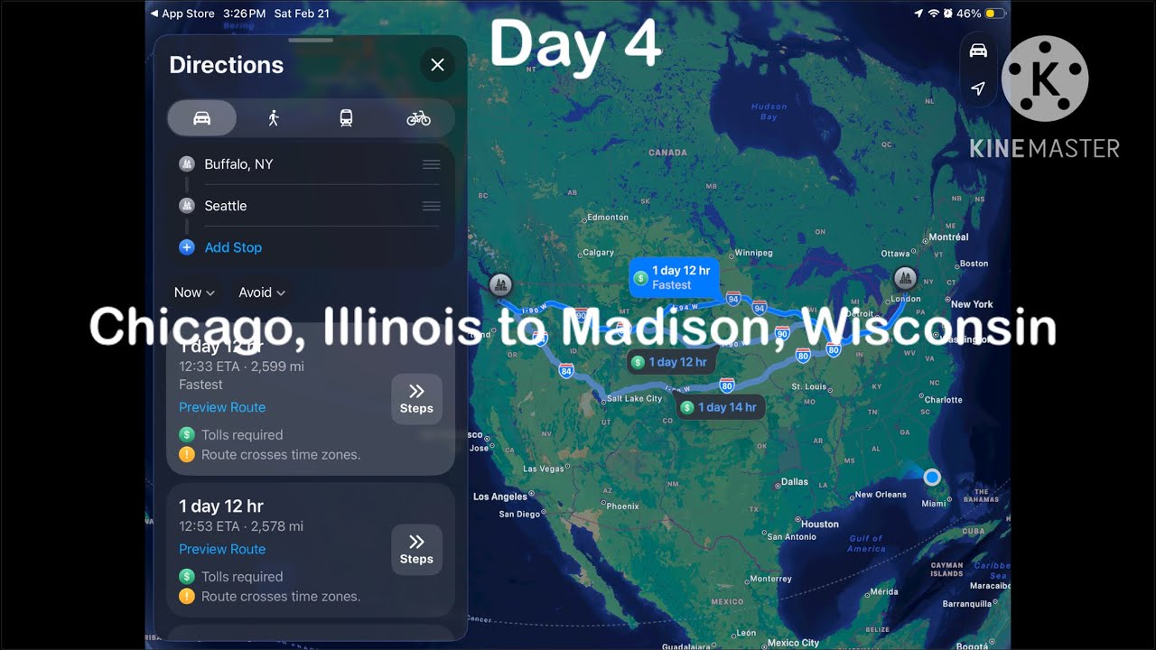 New York To Washington (State) Trip: Day 4: Chicago, Illinois to Madison, Wisconsin