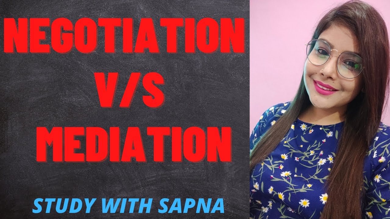 NEGOTIATION V/S MEDIATION --  BM TOPIC  #commerce #studywithsapna
