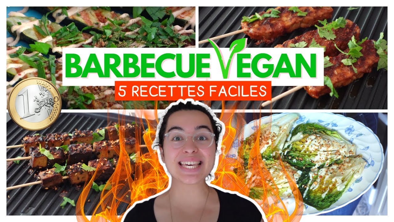 5 RECETTES BARBECUE VEGAN 🔥 Brochettes, grillades, l&eacute;gumes... V&Eacute;G&Eacute;TARIEN, FACILE, RAPIDE & PAS CHER