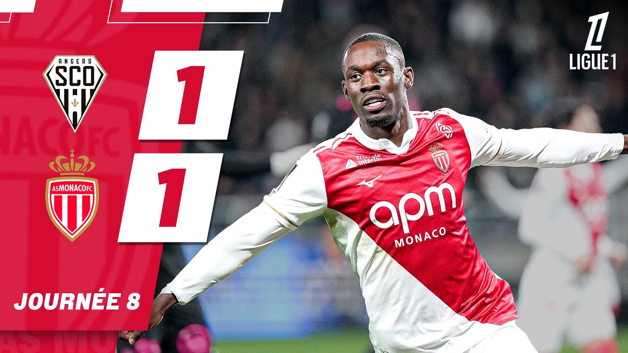Résumé Angers SCO - AS Monaco - 8ème journée