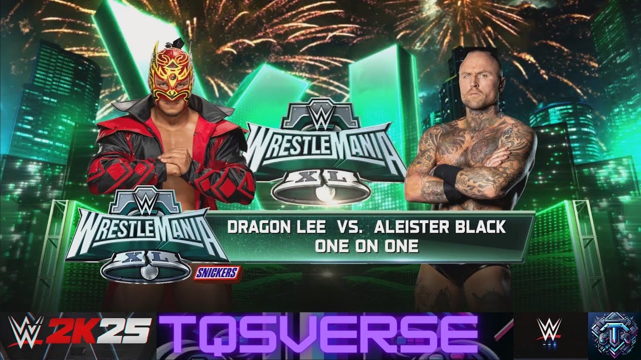 DRAGON LEE VS ALEISTER BLACK. WWE 2K25. TQS