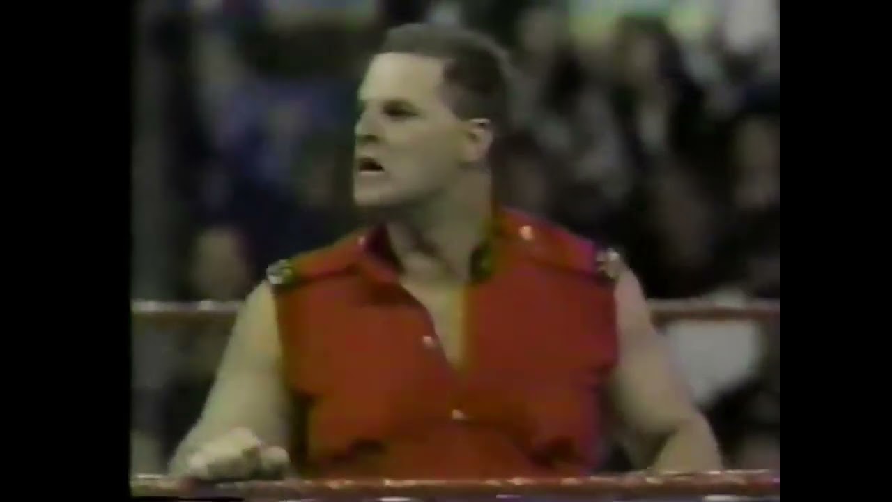 The Mountie vs Larry Ludden WWF Prime Time Wrestling April 1991