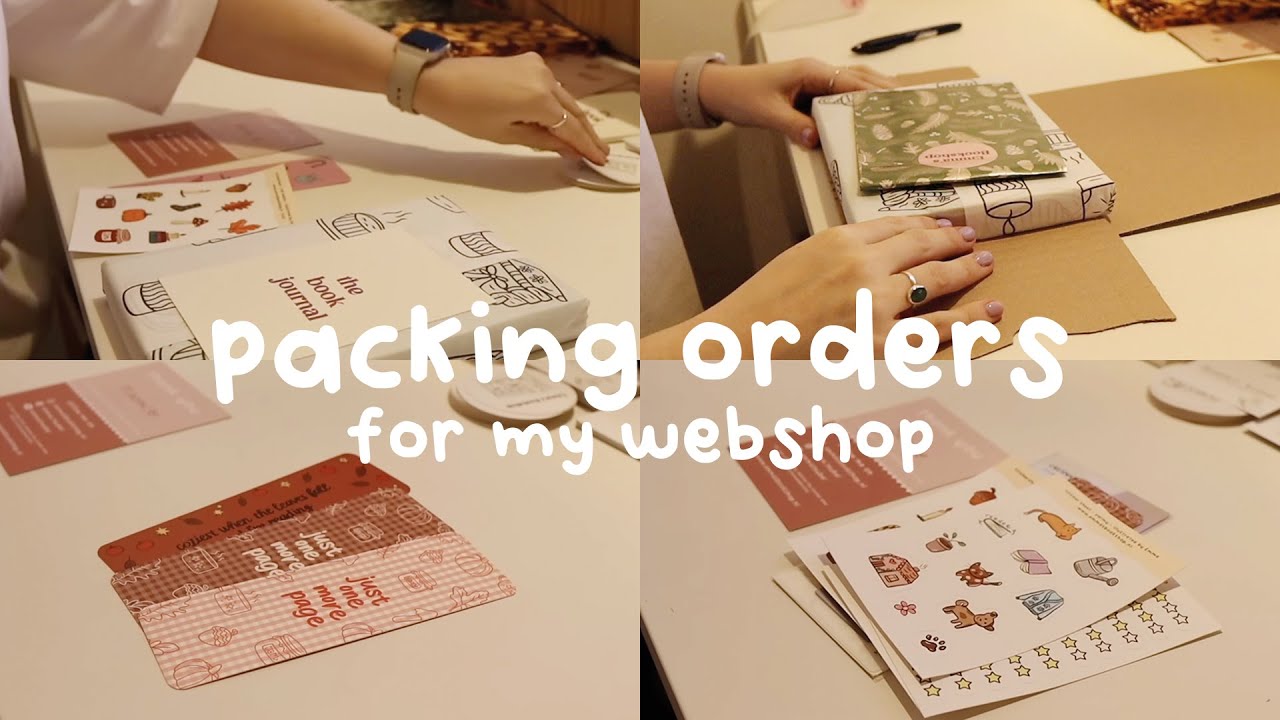 packing orders for my webshop with me 📦💌💘 (without music, asmr only)
