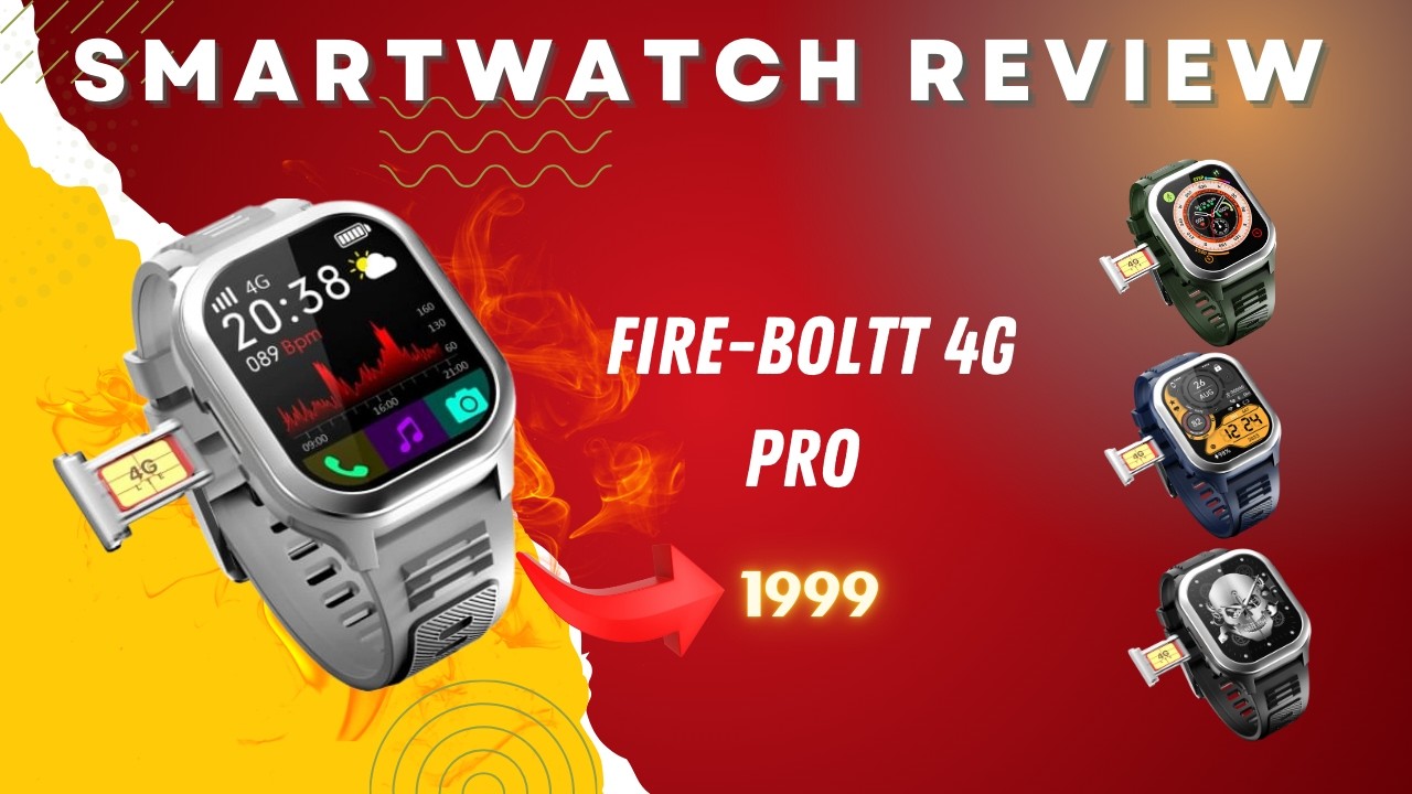 Best smartwatch review in kannada 😱only-1999/-Fire-Boltt 4G Pro Volte Calling 🔥