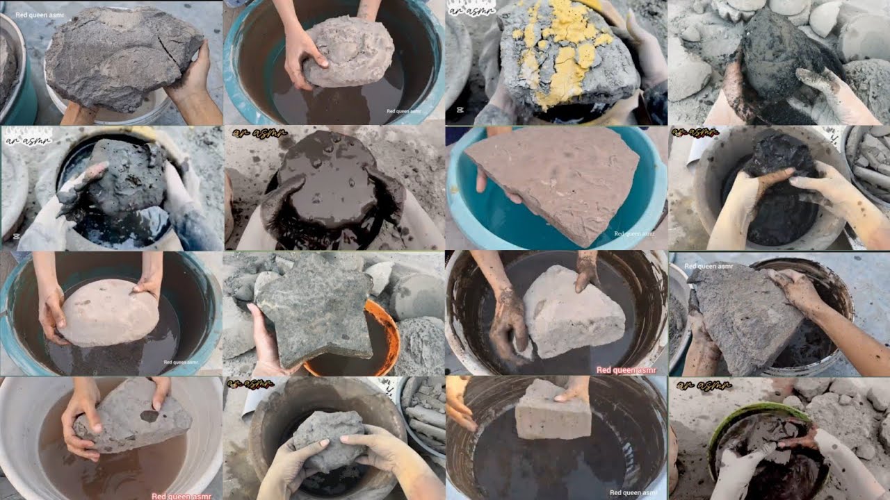 ASMR Edits NonStop Black Dirt🖤Texture Crumbling Compilation 🥰||Only Water Crumbling 💥✨