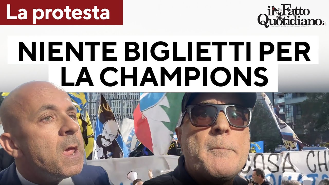Niente biglietti per la finale di Champions, gli ultras protestano sotto la sede dell’Inter