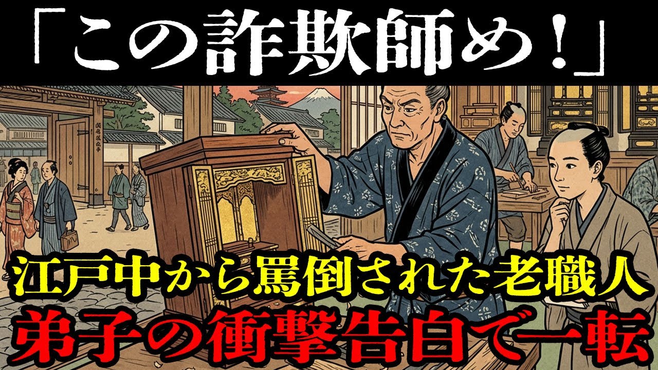 「この詐欺師め！」土下座させられ全財産を失った50代職人...彼を救った弟子の正体に江戸中が涙した【江戸時代】