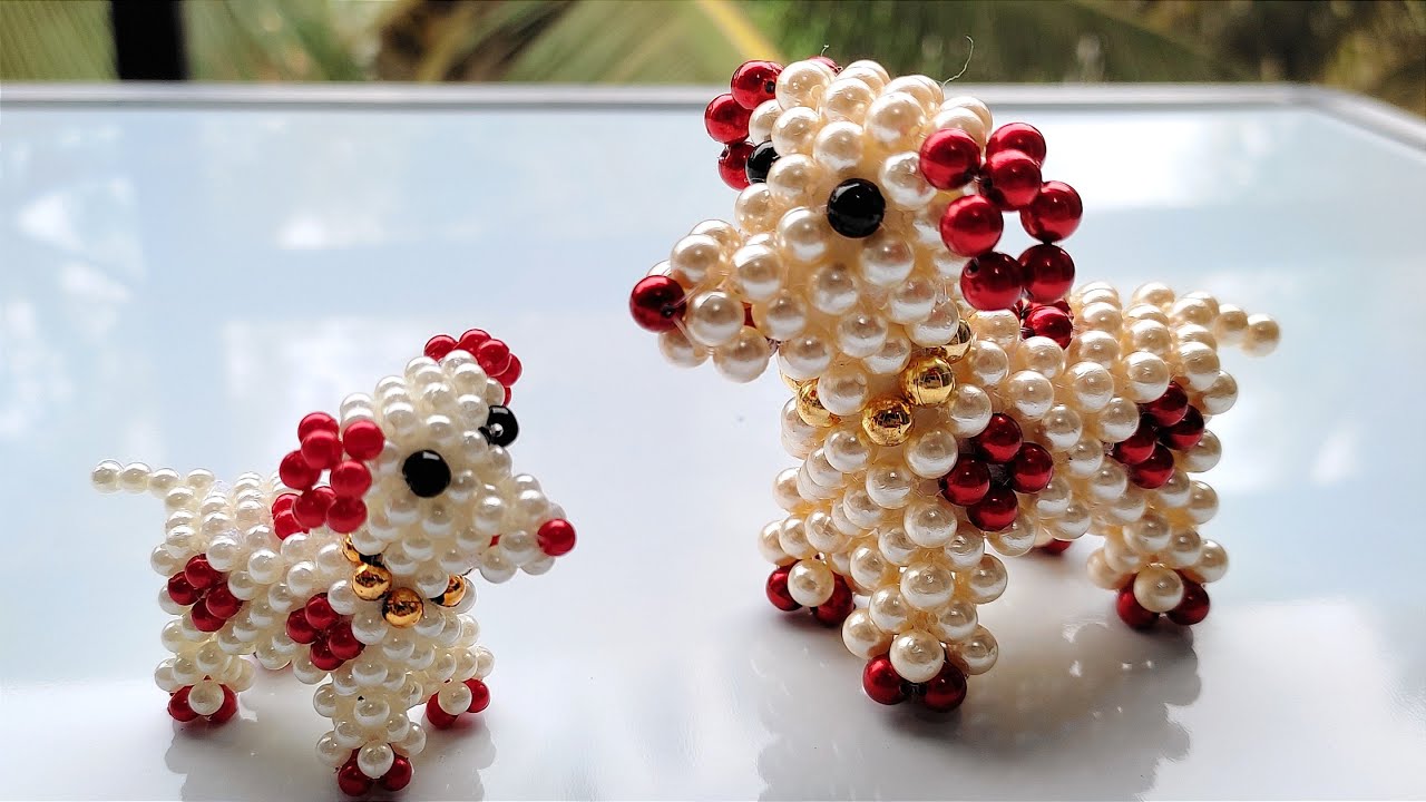 Beaded Puppy | make pearl beaded dog | Beads Craft Ideas | Part 2 | beaded animals