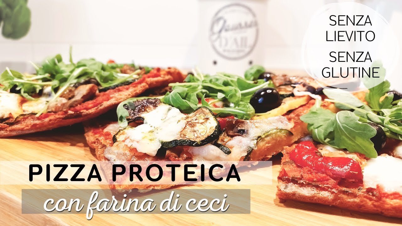PIZZA CON FARINA DI CECI | Ricetta facilissima, proteica, senza glutine e senza lievito!