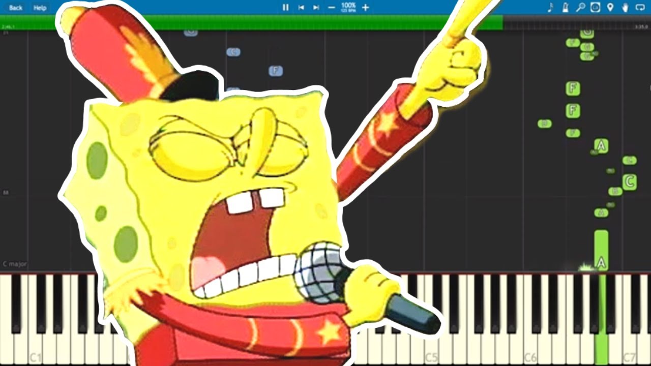 SpongeBob SquarePants - Sweet Victory - Piano Tutorial - Super Bowl