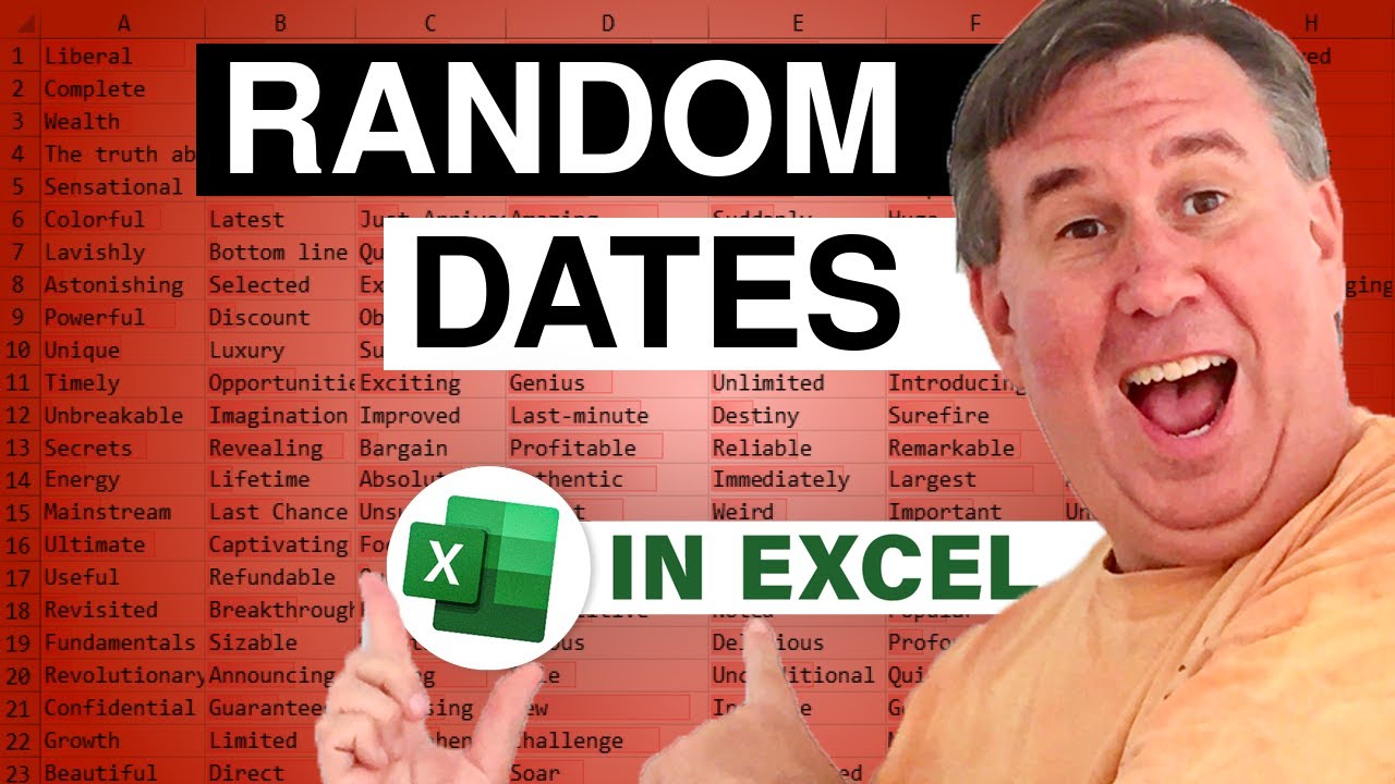 Случайная дата Excel или случайная дата и время — эпизод 2524