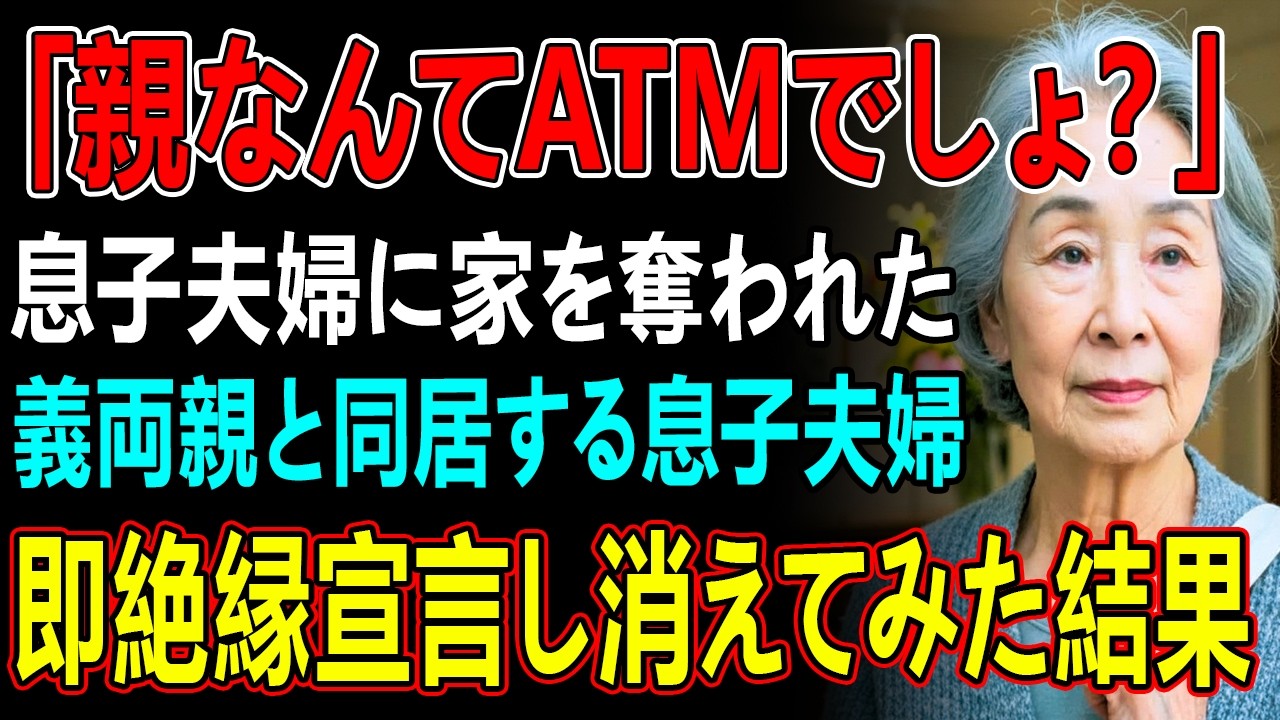 「親なんてATMでしょ？」結婚直後に息子夫婦が親を追い出し義実家同居→ローンと孫育児を押し付けた末の制裁