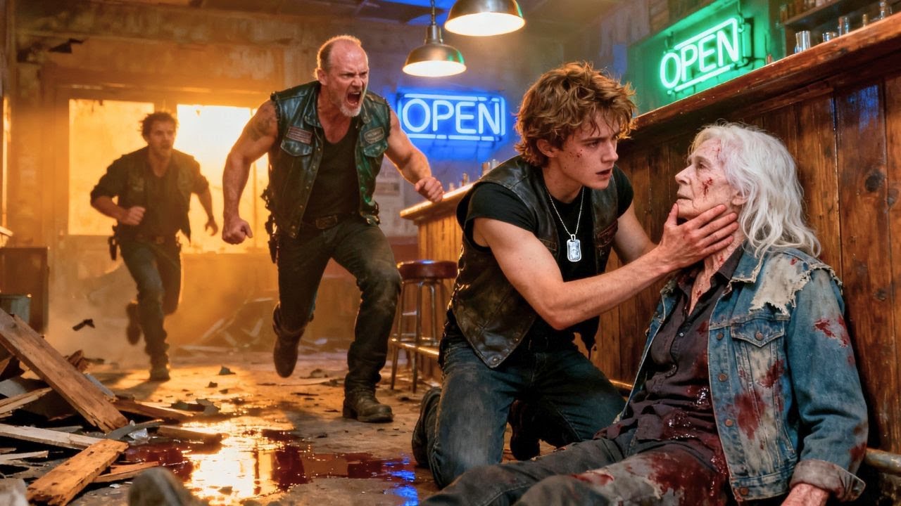 Homeless Boy Saved a Hell’s Angels Grandma in Bar Chaos — 98 Bikers Wept Outside the Hospital