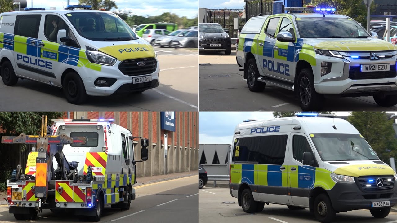 *HEATHROW* LHR Polar Park police station police vehicles driving in and out!