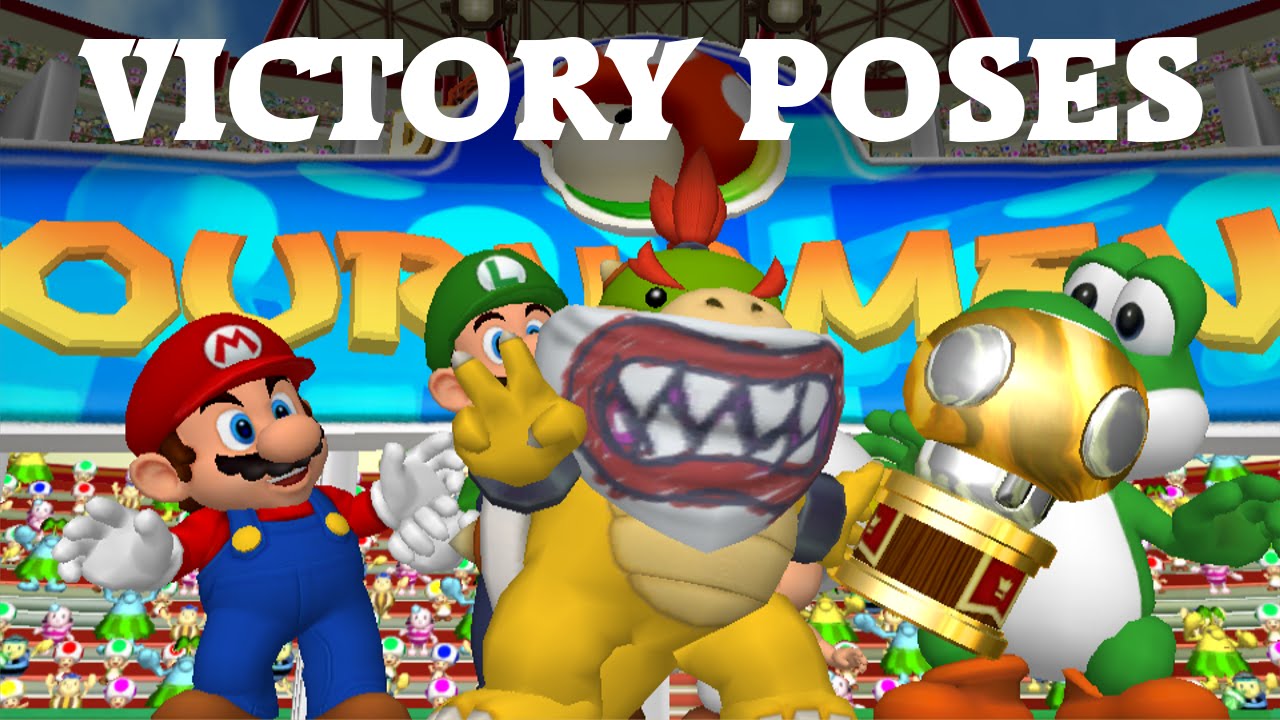Mario Power Tennis - All Character Trophy Celebrations (HD)