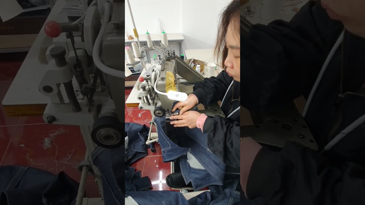 서과장님 니혼바리 봉제 (feed arm machines by korean technician. she is pro of pro technicin)