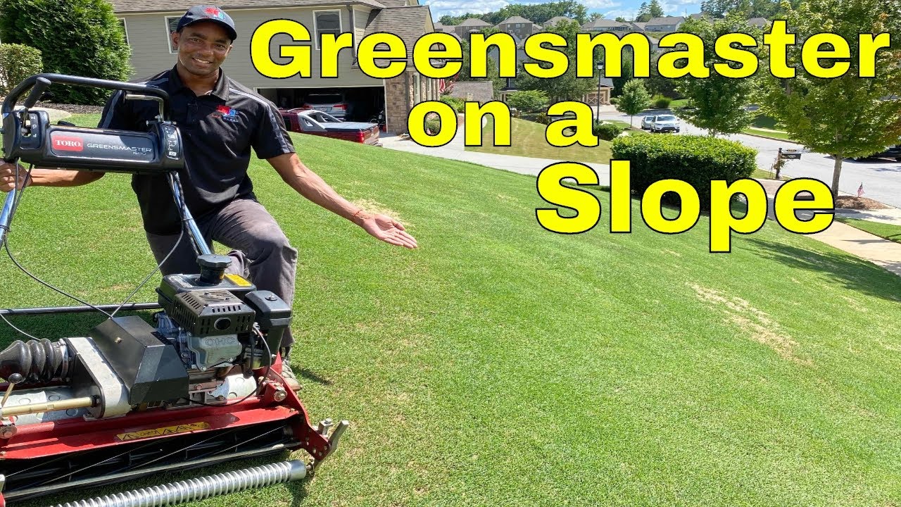 [How to MOW a SLOPED YARD]  3 EASY Reel Mower TIPS for GREAT RESULTS