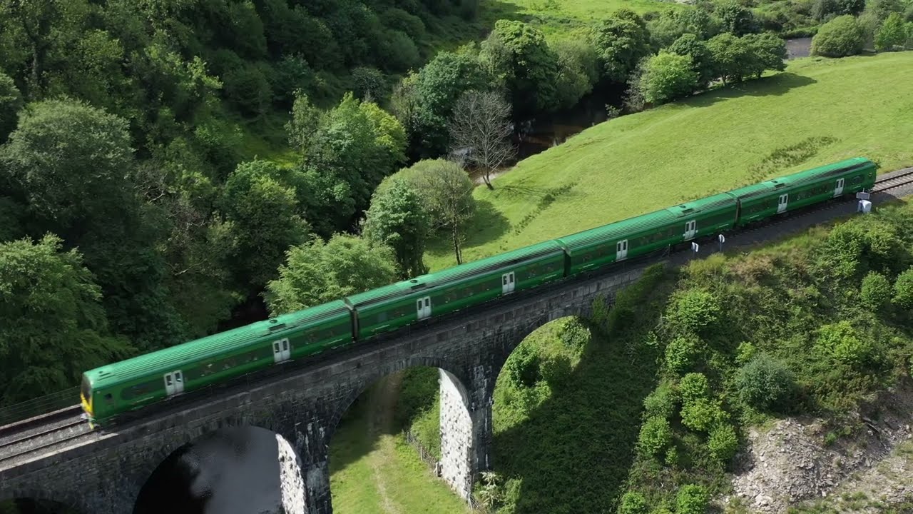 Rathdrum Railway Viaduct, County Wicklow, Ireland. 4K DJI Drone Video