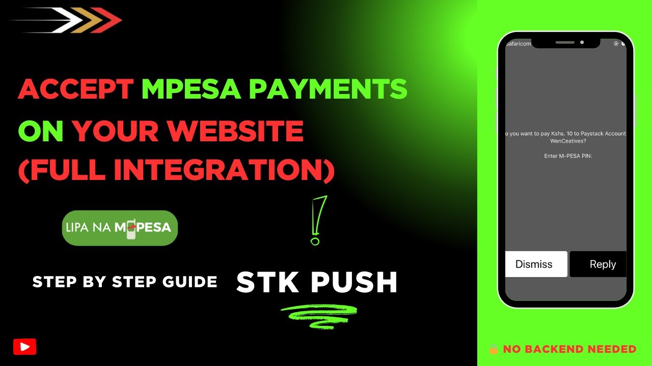 How to Accept M-Pesa Payments on Your Website (STK Push + No Backend Needed)