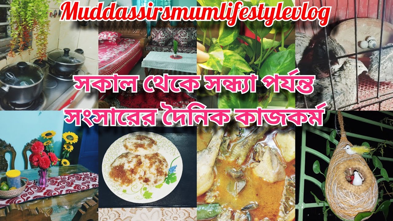সকাল থেকে সন্ধ্যা পর্যন্ত আমার সংসারের কাজকর্ম ।।Daily lifestyle vlog।।My daily routine।।Bangla vlog