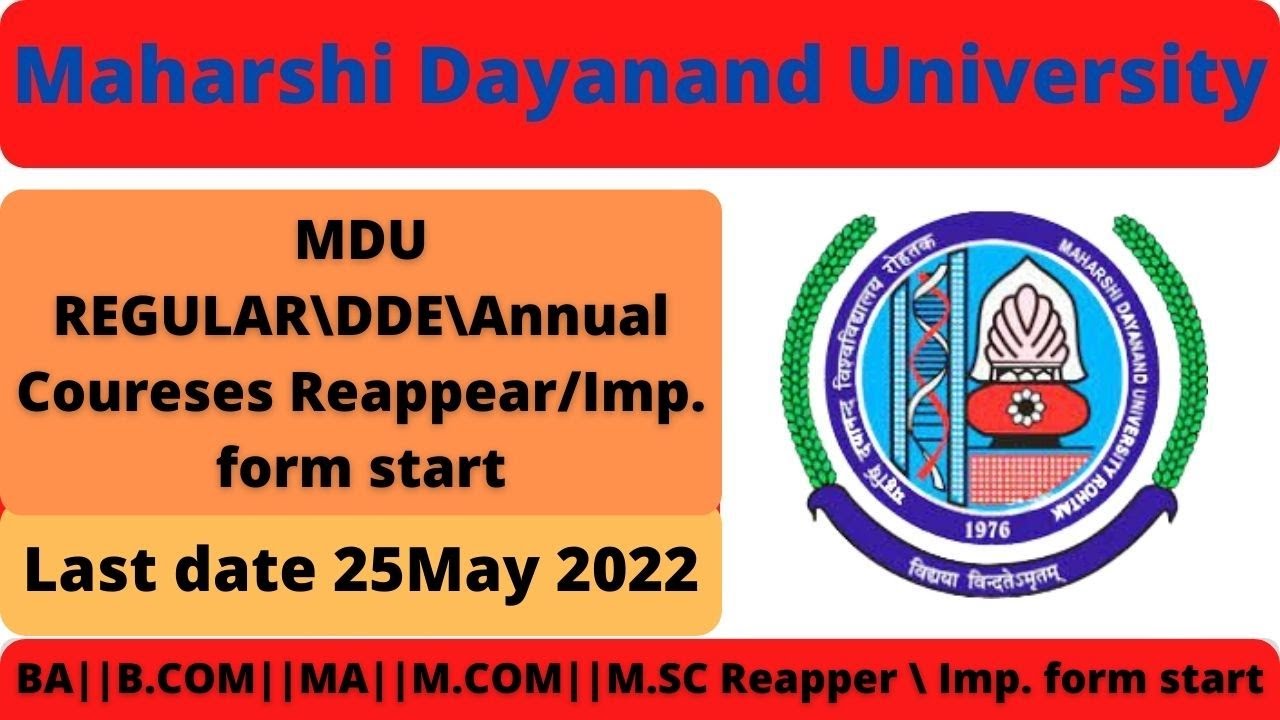 Reappear/Improvement forms of all Regular/DDE/Annual Courses of semester  has been started