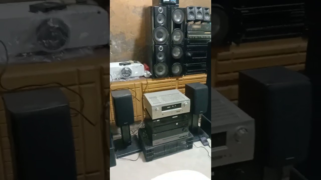 Denon avr 1910 7.1 master audio with 10 inches speakers pair inandon in sound vision faisalabad 