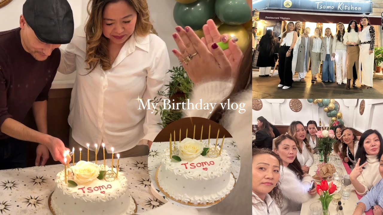 Celebrating my Birthday with beloved friends and my customers#tibetanvloger #birthday