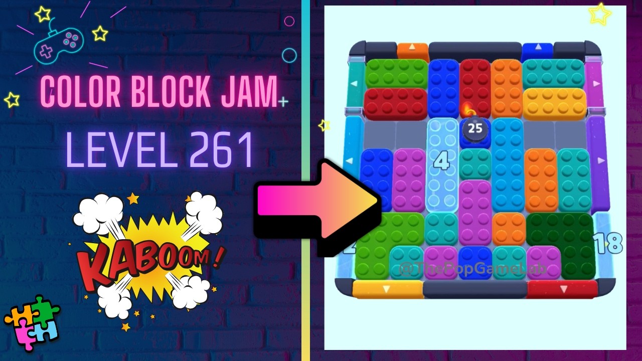 Color Block Jam - Level 261 - Solution Walkthrough