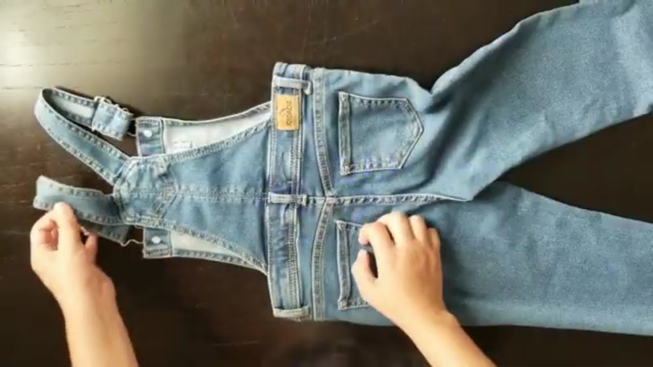 Como doblar un overol de pantalon | mira como doblar overoles facilmente