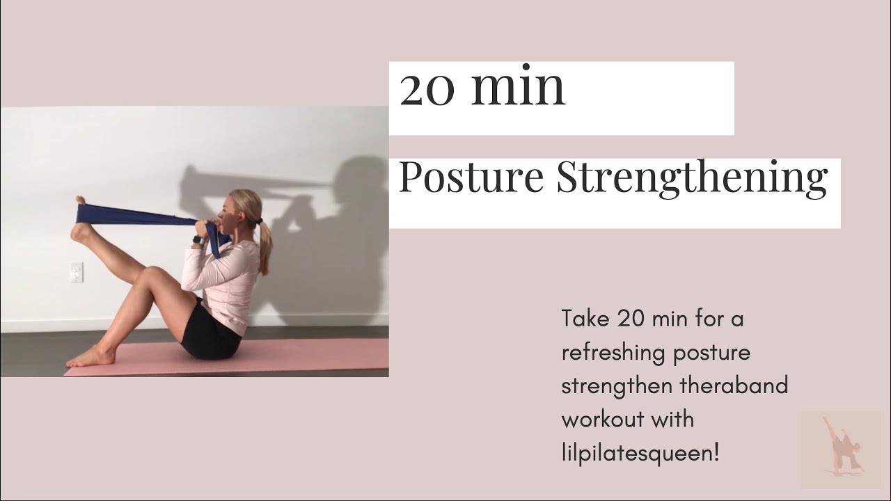 Posture strengthening | (theraband used) #lilpilatesqueen