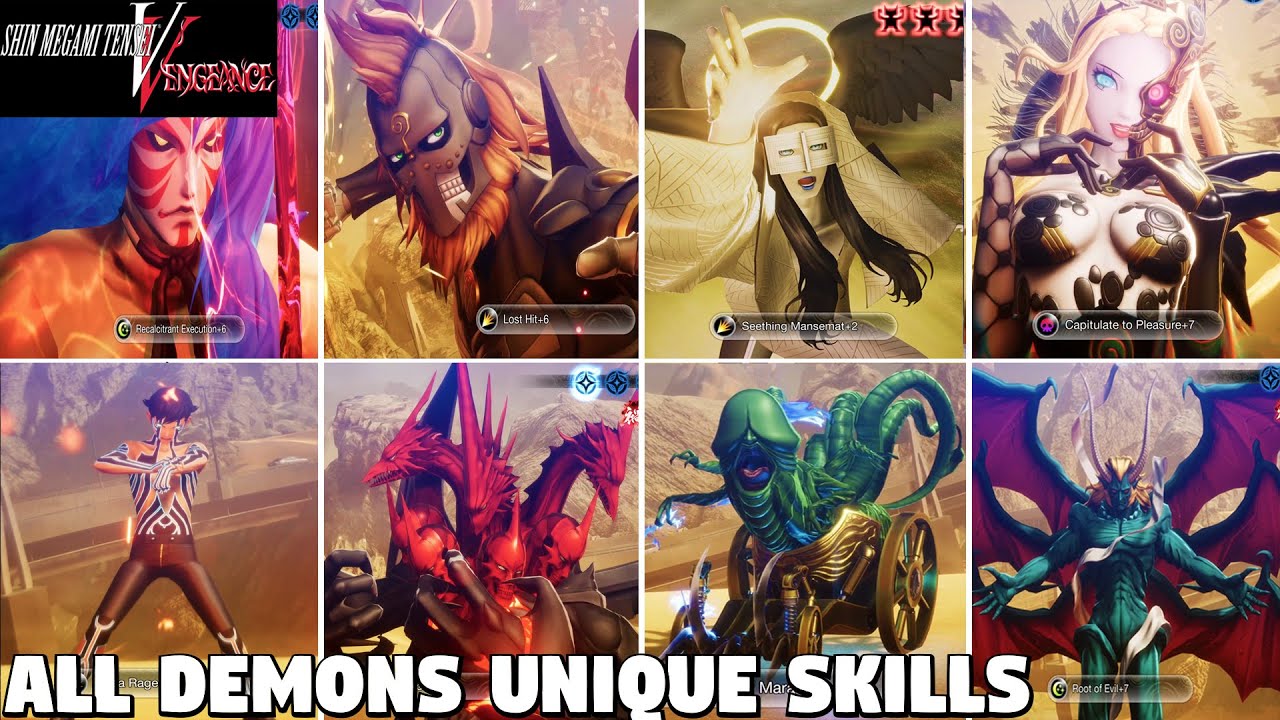 Shin Megami Tensei 5 Vengeance - ALL Demons Unique Skills
