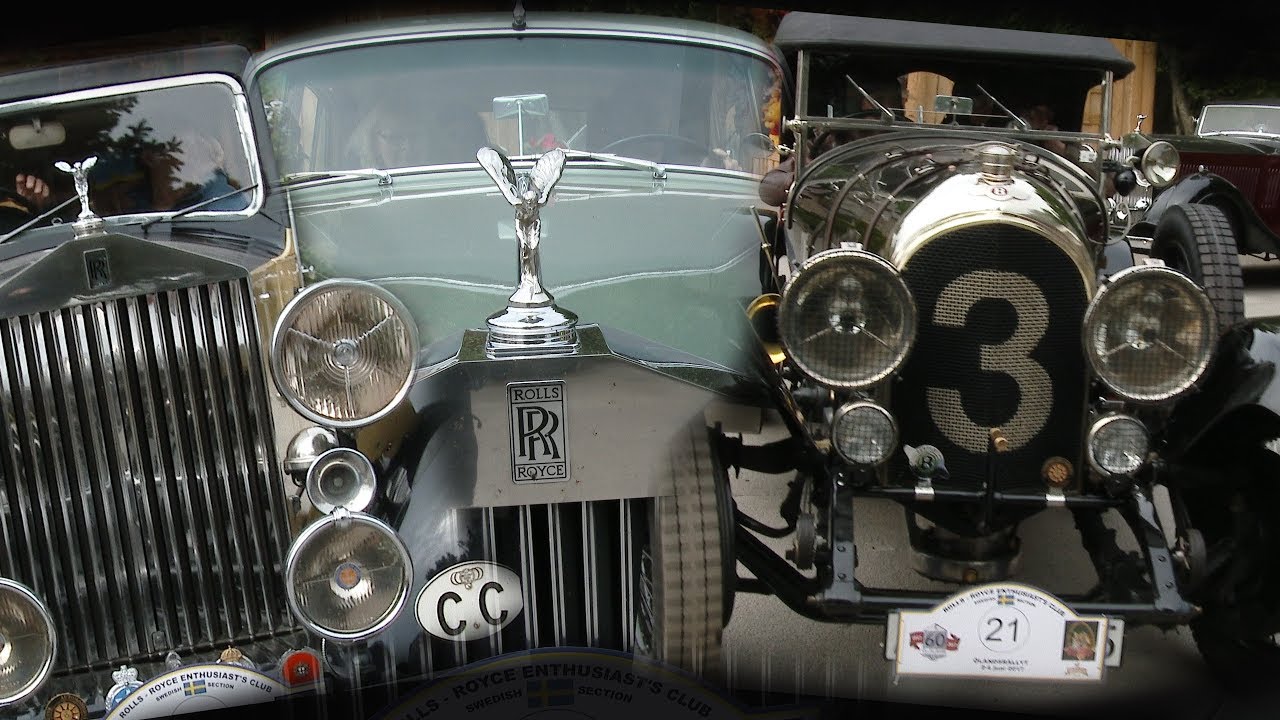 40 cars!! from European Rolls Royce and Bentley visit Öland in Sweden