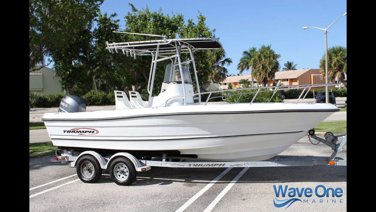 SOLD - 2004 Triumph 210 CC - Yamaha 150 Four Stroke - Video Tour + Sea Trial