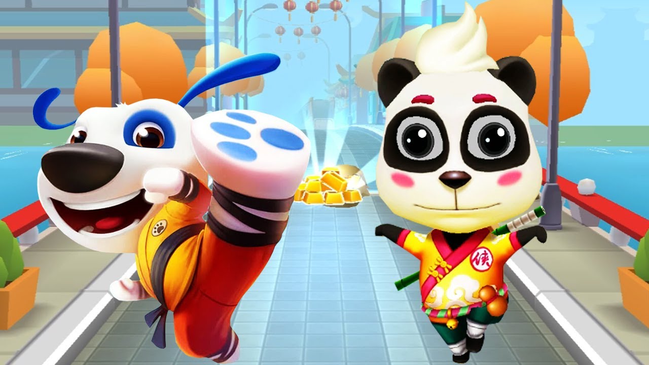 Kung Fu Hank Vs Panda Master &ndash; Talking Tom Gold Run Vs Cat Runner