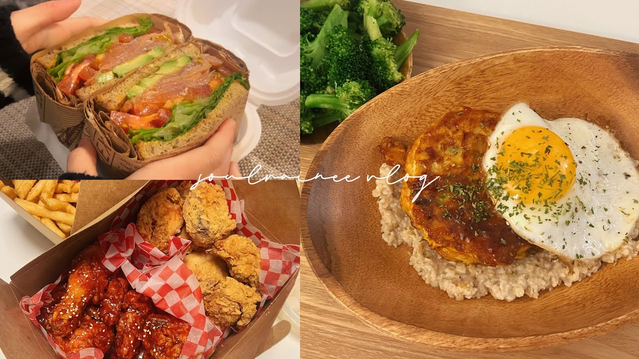 aesthetic cooking vlog 🥪🍳 what I eat in a week || healthy meal ideas, korean food, home cafe