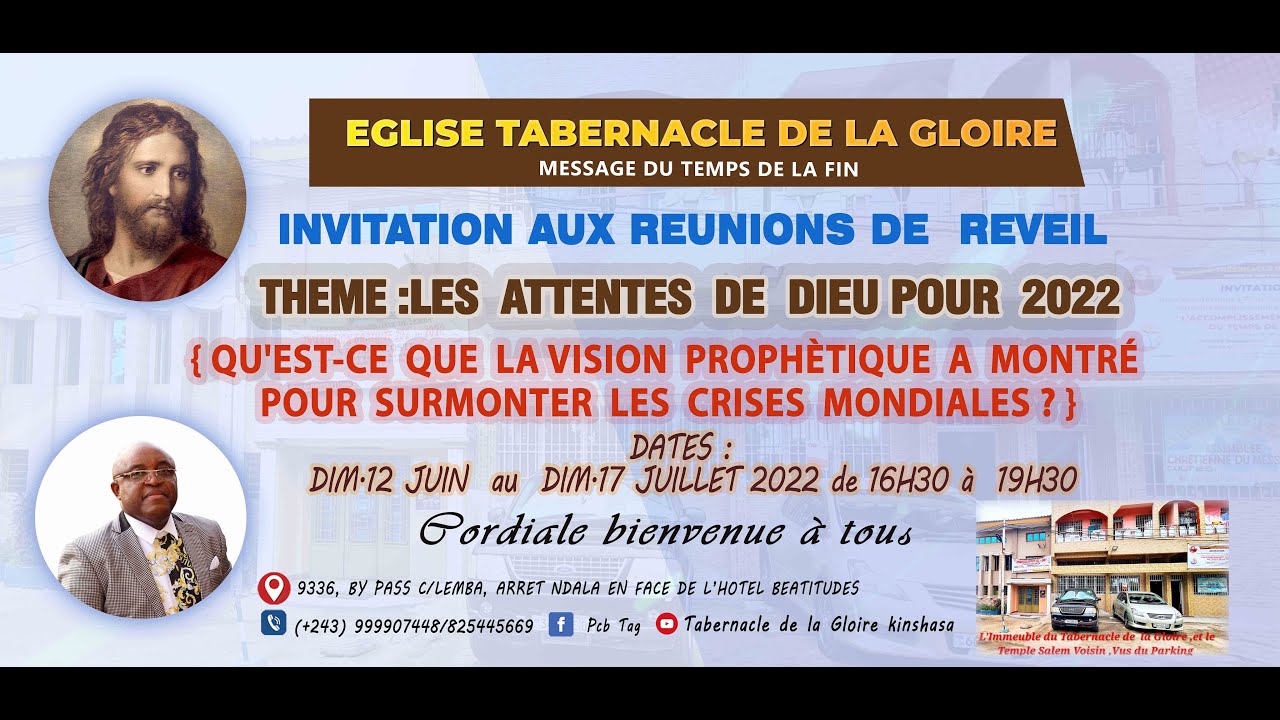 QU'EST-CE QUE LA VISION PROPHÈTIQUE  DE 2022 AVAIT MONTRE ? DIMANCHE 12.06.022 Pst CLEMENT BOWA