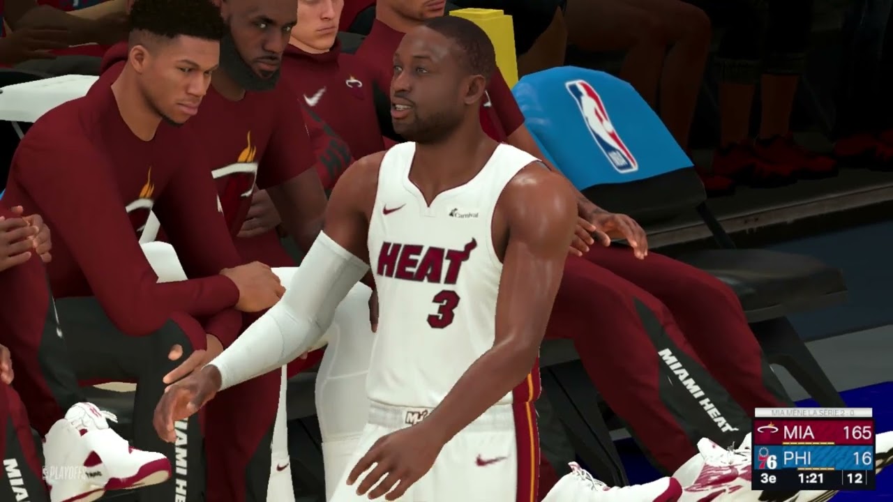 Victoire du Miami Heat vs Philadelphie 232-24.101 pts,17 reb, 5 pad, 9 ctr de Blaise Louzingou Dieu